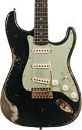 Fender Custom Shop 1961 Stratocaster Heavy Relic Black Gold Hardware #R148660