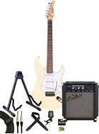 EastCoast ST1 Electric Guitar Pack Vintage White